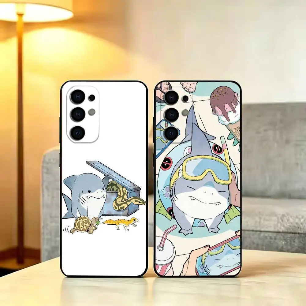 J-Jeffes The Land Shark Repeatedly Pasted  Phone Case For Samsung S 25,24,23,22,30,21,10,9,Ultra,Plus,Lite,FE,4,5 GBlack TPU Sof