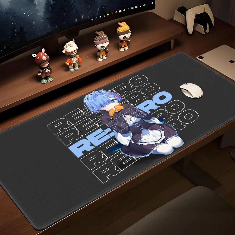 HYBXAXC 40x90cm Anime R-Re Zero Rem Mouse Pad Non-slip Rubber Gamer Balance Computer Mat Decoracion Deskmat Laptop Office Large