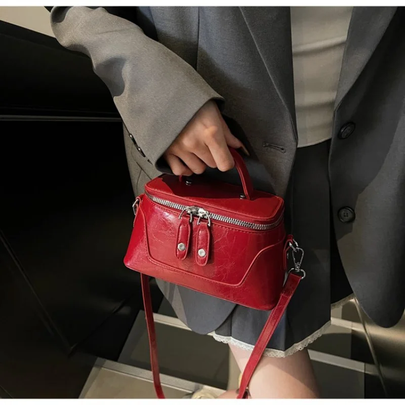 

Шикарная женская сумка через плечо, изготовленная из козьей кожи, высококачественная повседневная просторная мягкая повседневная изысканная сумка ​