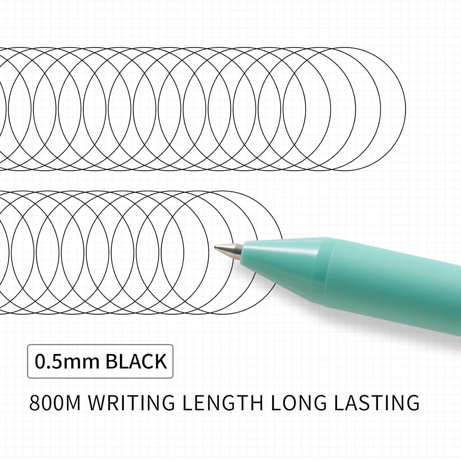 Imagem -04 - Kaco Pure-conjunto de Canetas de Tinta Gel Estética Tinta Estética Preta Plástico 100 Reciclado Escola e Escritório A7613 Pcs