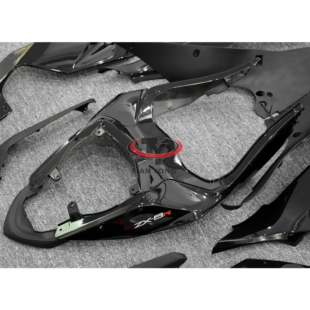 Motorcycle Full Fairing Kit For ZX6R 2013 2014 2015 2016 2017 2018 ZX 6R 636 Bodywork Cowling Bright black latte art view 6