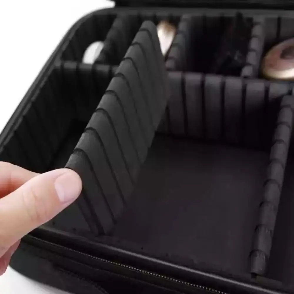 Fashion Makeup Storage Bag Portable Oxford Cloth Cosmetics Storage Box with Dividers Waterproof Women's Makeup Pouch