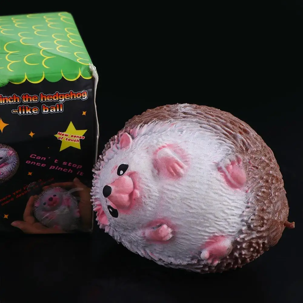 Stress Ball Animals Cartoon Hedgehog Decompression Toys TPR Quick Rebound Squeeze Toys Fidget Toys Kids Fun Stress Reliever