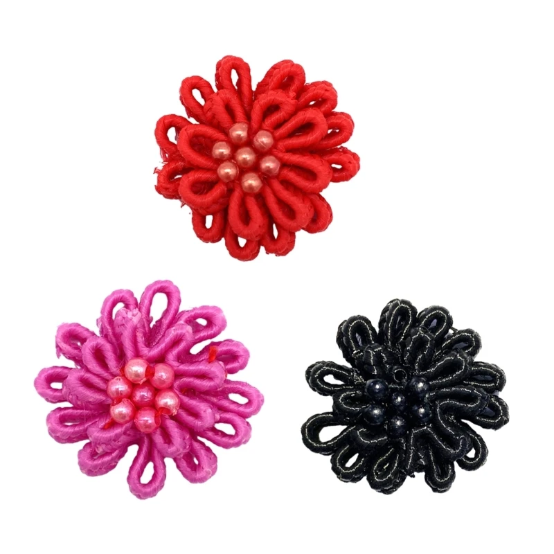 Delicate Snowflake Beads Sewing Button Cheongsam Buttons Exquisite Suitable for Chinese Culture Enthusiasts of All Ages