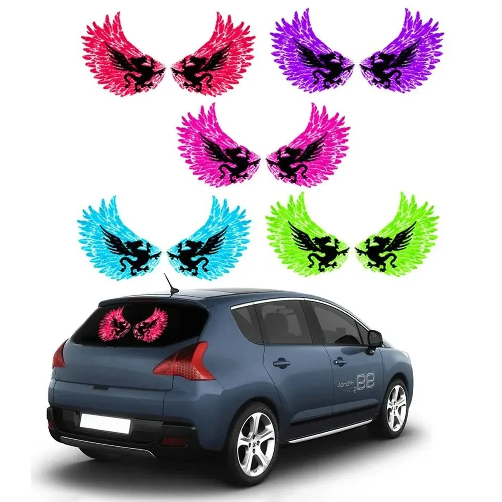 

One Set 60x30cm Wing Music Rhythm LED Sound Accessories Car Sticker Flash Activated Equalizer Light