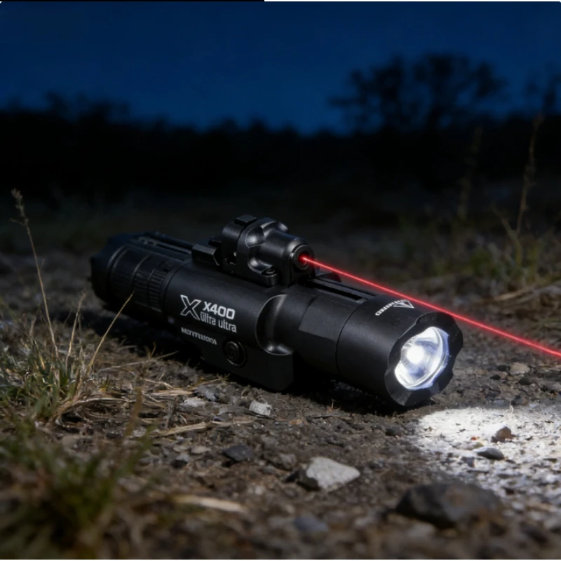 

Лазерный целеуказатель X400U и тактический фонарь 2-в-1, совместим с 20-мм рельсами, для страйкбола, охоты и военных игр