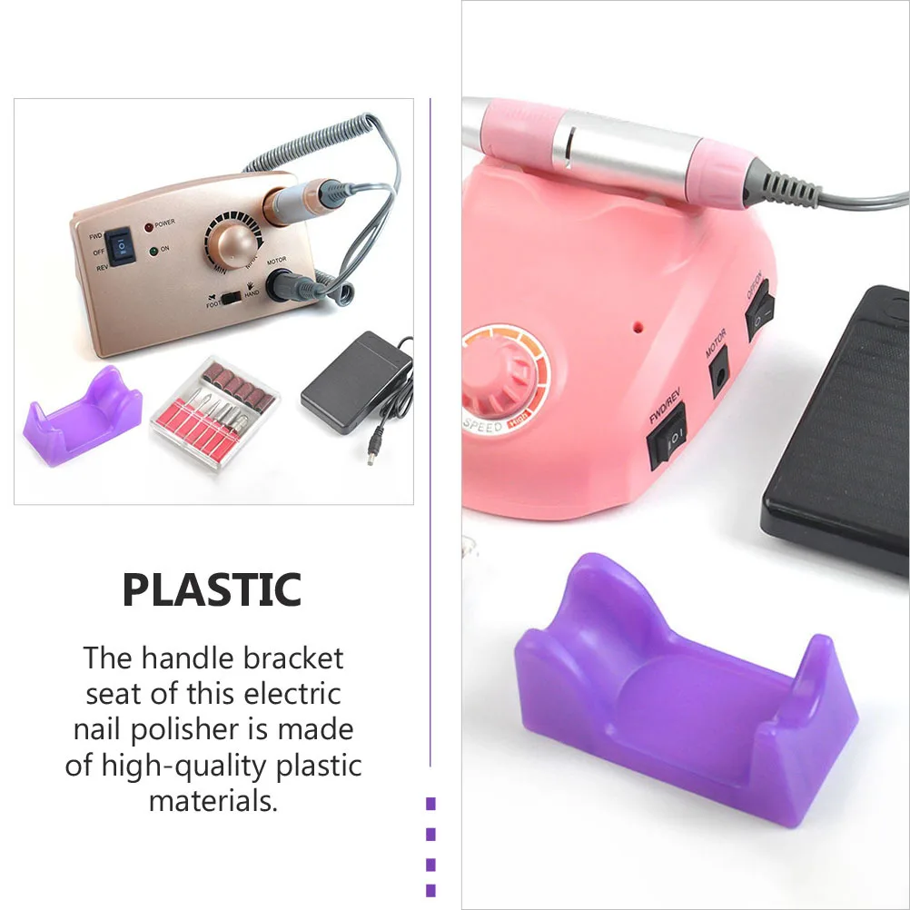 

2pcs Electric Nail Polisher Handle Rack Plastic Grinding Device Bracket For Nail Salon Home Desktop Storage Organizer Manicure