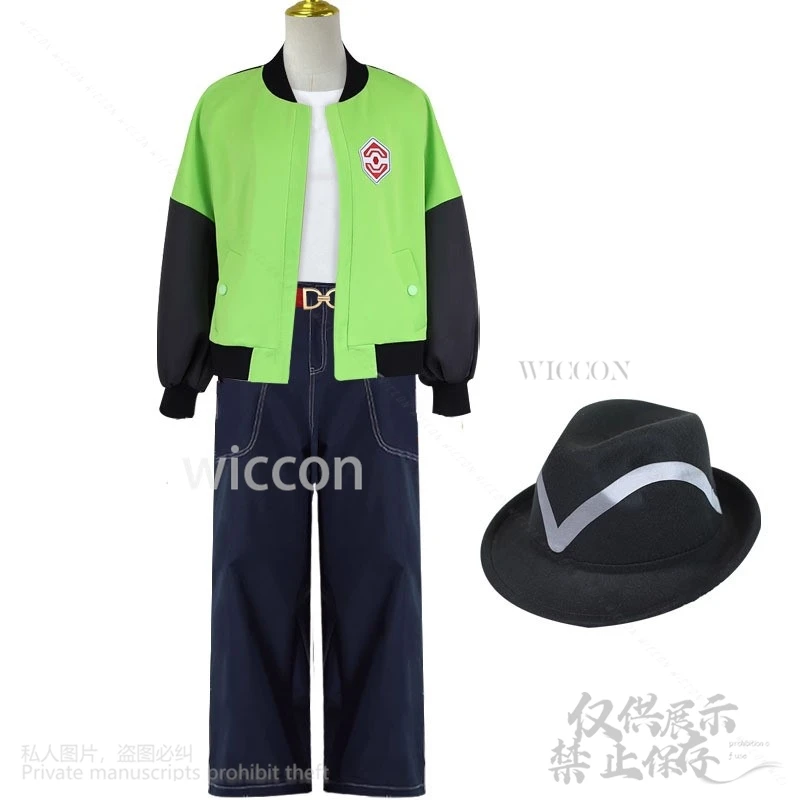 Аниме-игра LEGENDS Z-A Cos, костюм героини, зеленая, черная куртка, бейсбольная кепка с длинными рукавами, шляпа для мальчиков и девочек по индивидуальному заказу