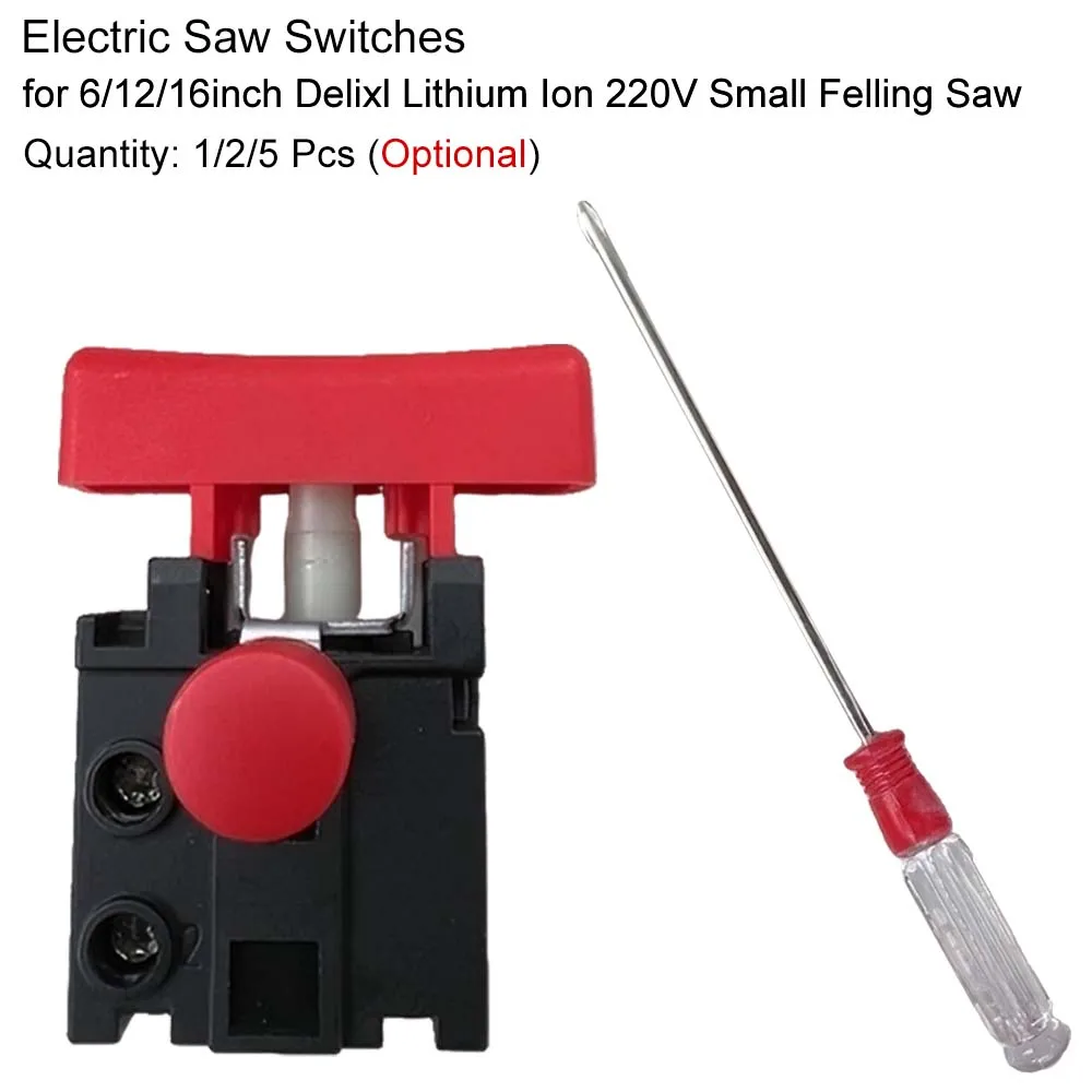 

1/2/5 Pcs Electric Saw Switches for Delixl Chainsaw 220V 6/12/16inch Lithium Ion Small Felling Saw Switch Anti Locking Part