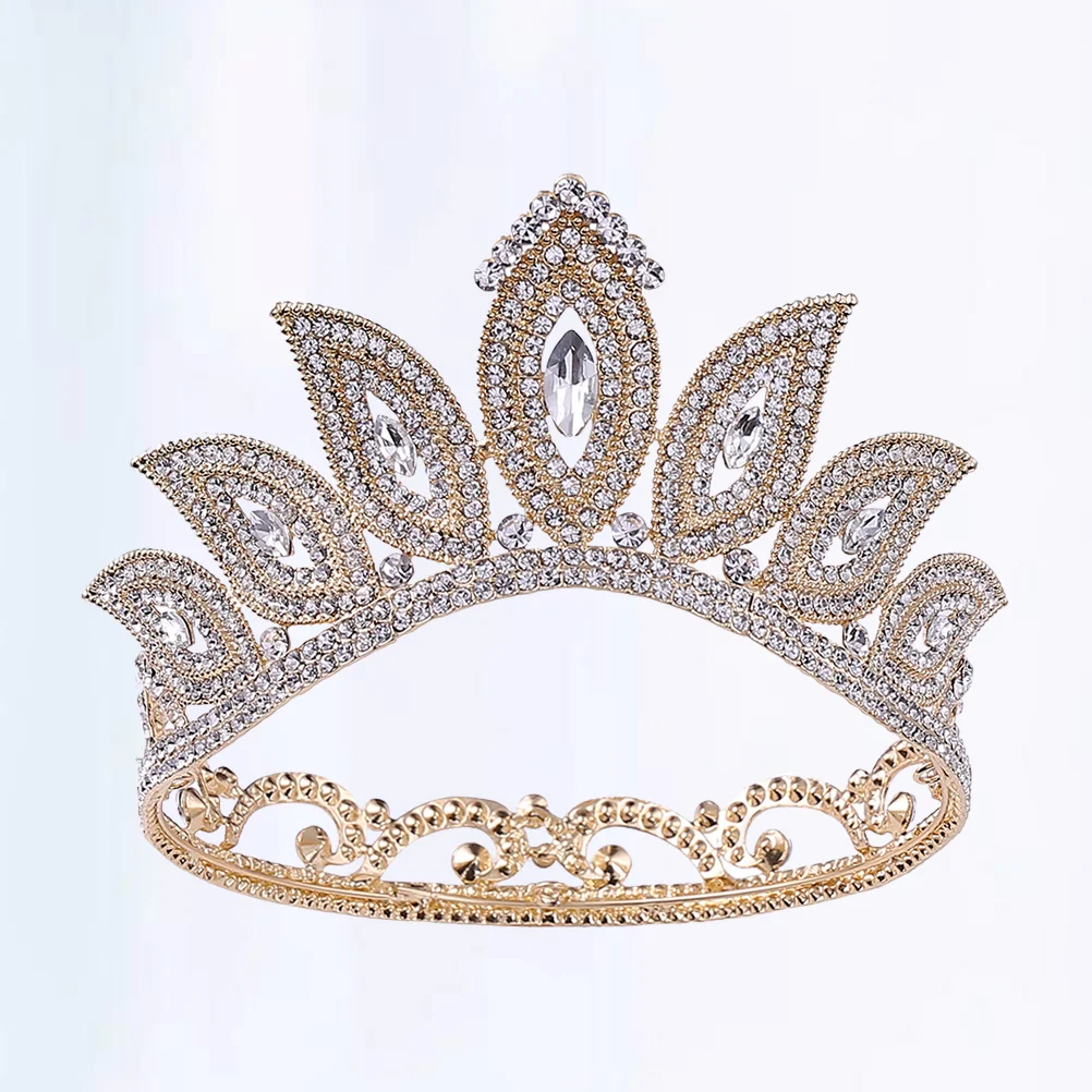 

Tiara Crown Rhinestone Baroque Headwear European and American Hair Accessories Miss