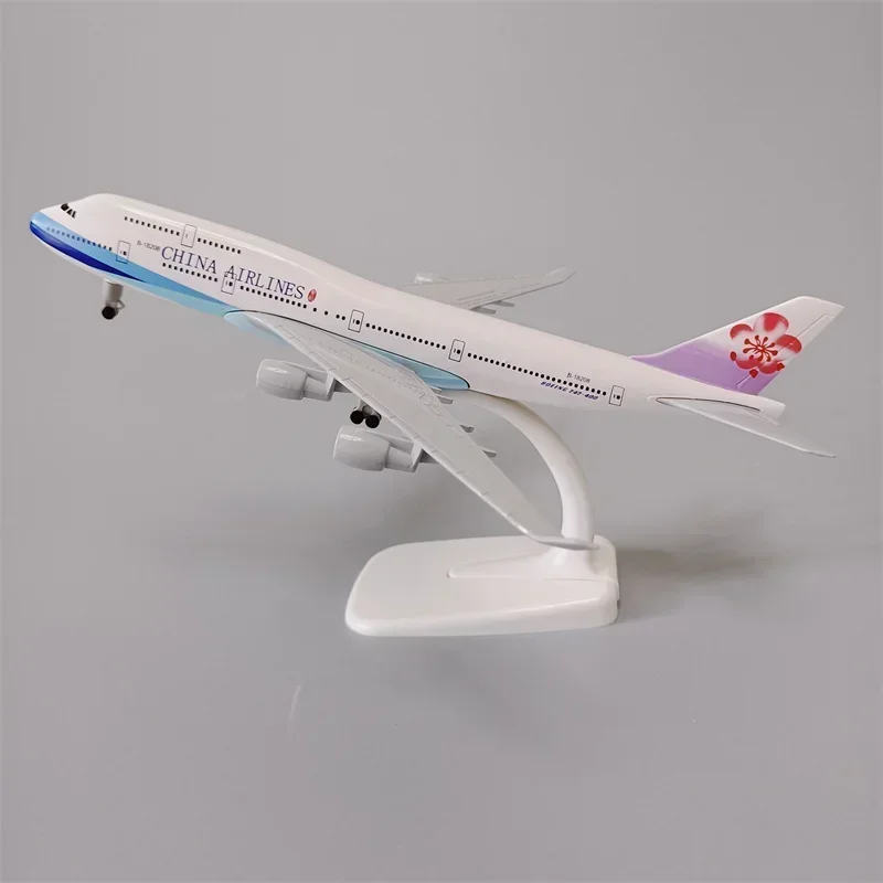 20cm Alloy Metal Air China Airlines Taiwan Boeing 747 B747 Airways Airplane Model Plane Model Stand Diecast Aircraft with Wheels