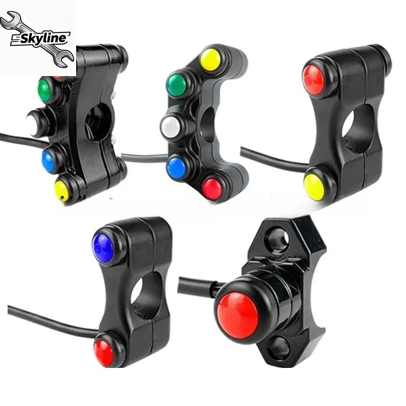 Motorbike Modified Waterproof Multi-function Handle Control Switch, All-in-one Light Horn Start Stop Button