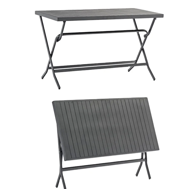 

Modern Outdoor Life-time Folding Table Garden Patio Camping Aluminum Folding Coffee Picnic Dining Table and Chairs Set Furniture