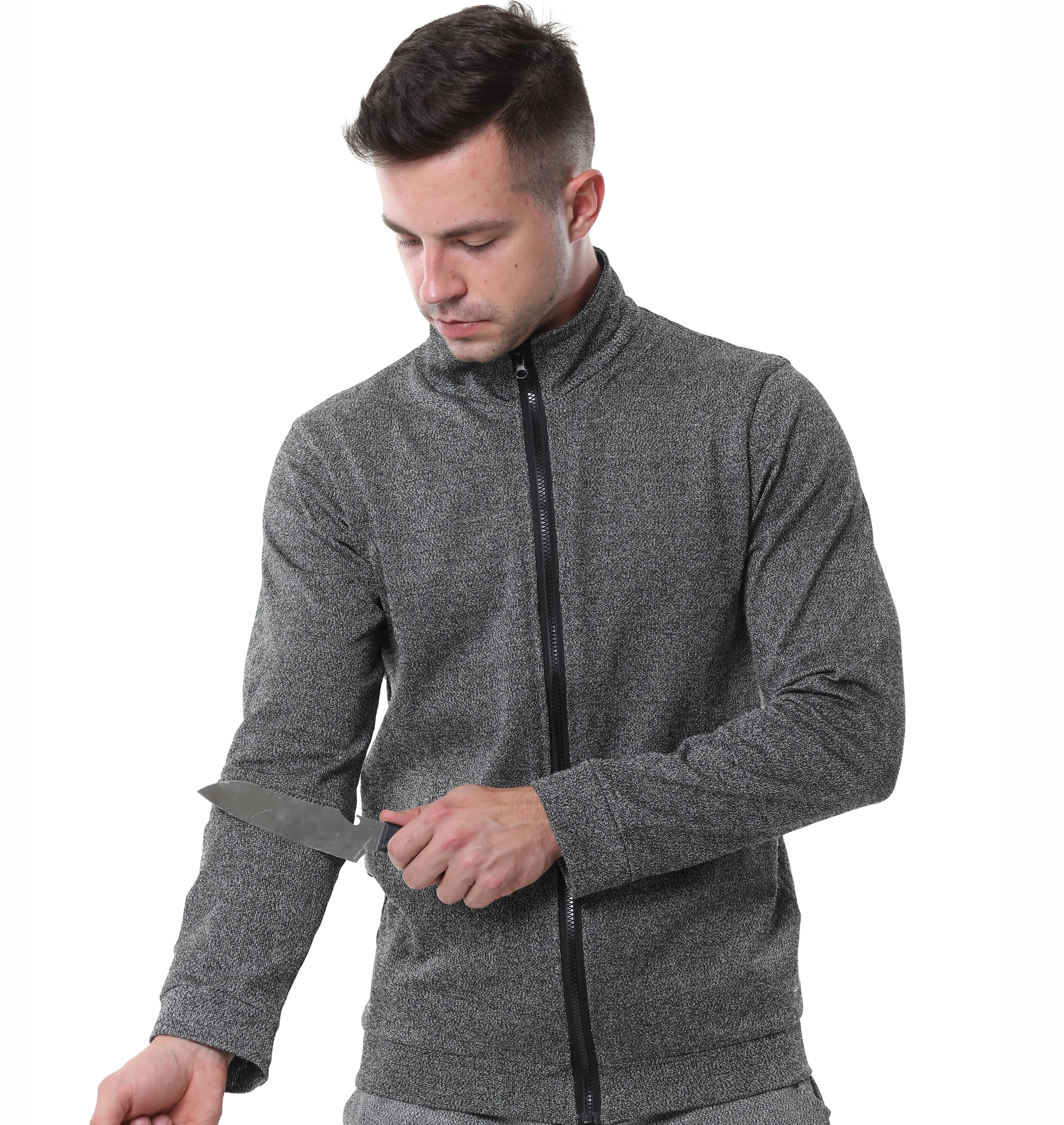 

Level 5 Anti-Cut Clothing , Outdoor Anti-Bite, ANSI A4 Coat, Anti-Cut Glass Handling Butchering Zipper Long-Sleeved Jacket