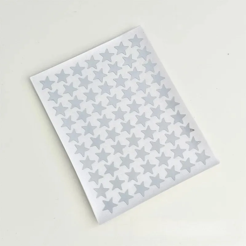 10 Sheets/Pack Pray Stickers Silver Five Pointed Star Stickers Encourage and Reward Stickers for Primary School Students