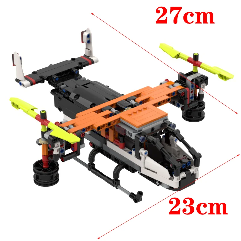 飛行機模型 MOC 組み立てブロック 小粒子組み立てモデル DIY 装飾品 男の子のおもちゃ 499個（パーツパック/電子図面）
