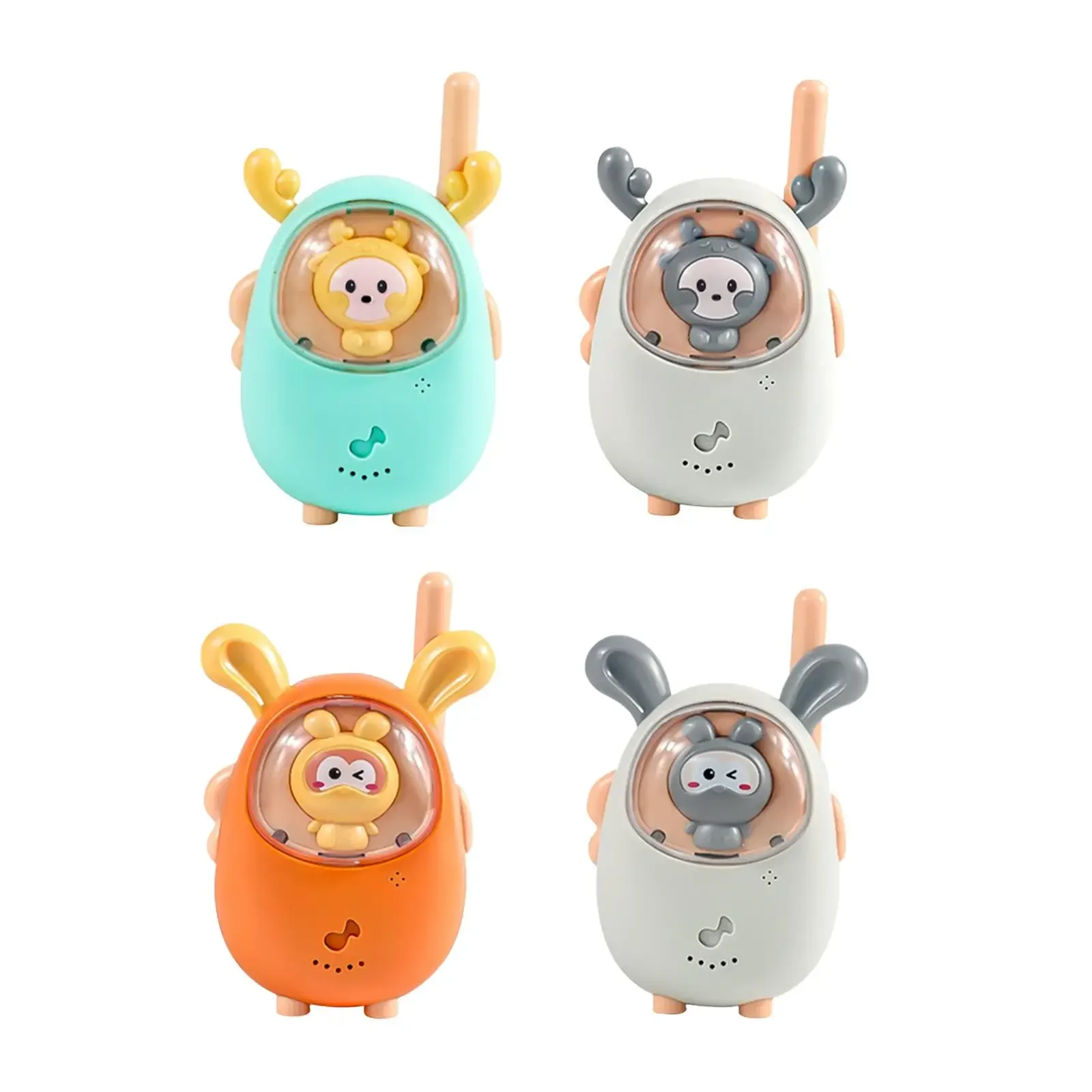 Walkie Talkies ao ar livre para crianças, Mini brinquedos para fora, 4 a 6 anos de idade, 2 peças