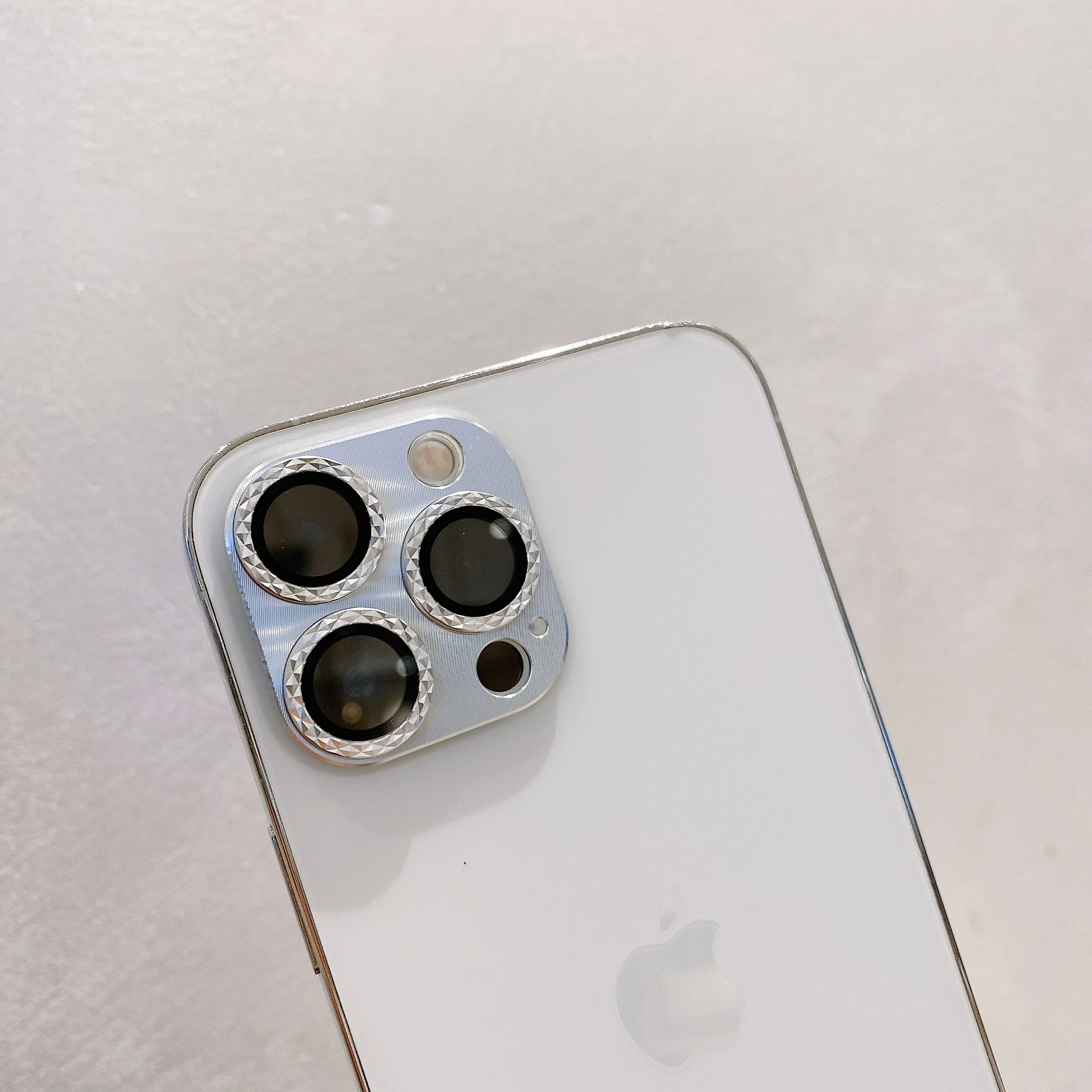 واقي شاشة من الزجاج المقسى ، غشاء تغطية ، 9 ساعة ، حلقة معدنية ، iPhone 11 ، 12 ، 13 ، 14 ، 15 Pro Max ، Mini ، 14 ، 15 Plus