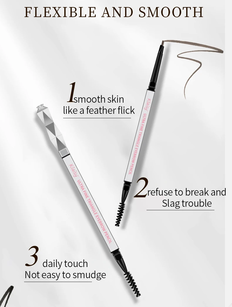 klaisy silver triangle slim eyebrow pencil