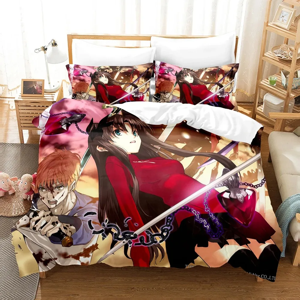 

New Fatestay night Unlimited Blade Works Bedding Sets Duvet Cover Set With Pillowcase Twin Full Queen King Bedclothes Bed Linen