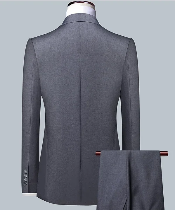 2026 Hochwertiger Herrenanzug in Unifarbe für Smart Casual Business, Hochzeit, Bankett, Bräutigam, Trauzeuge, Modetrend – Detail 8