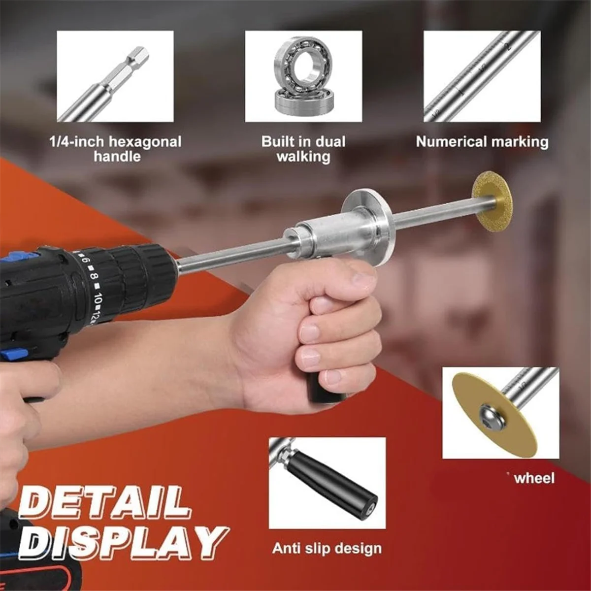 قاطع الأنابيب الداخلي A002 لقطع الأنابيب البلاستيكية، لأنبوب PVC من 1-1/2 بوصة إلى 8 بوصة، عمق القطع القابل للتعديل 7 بوصة مع عجلة القطع