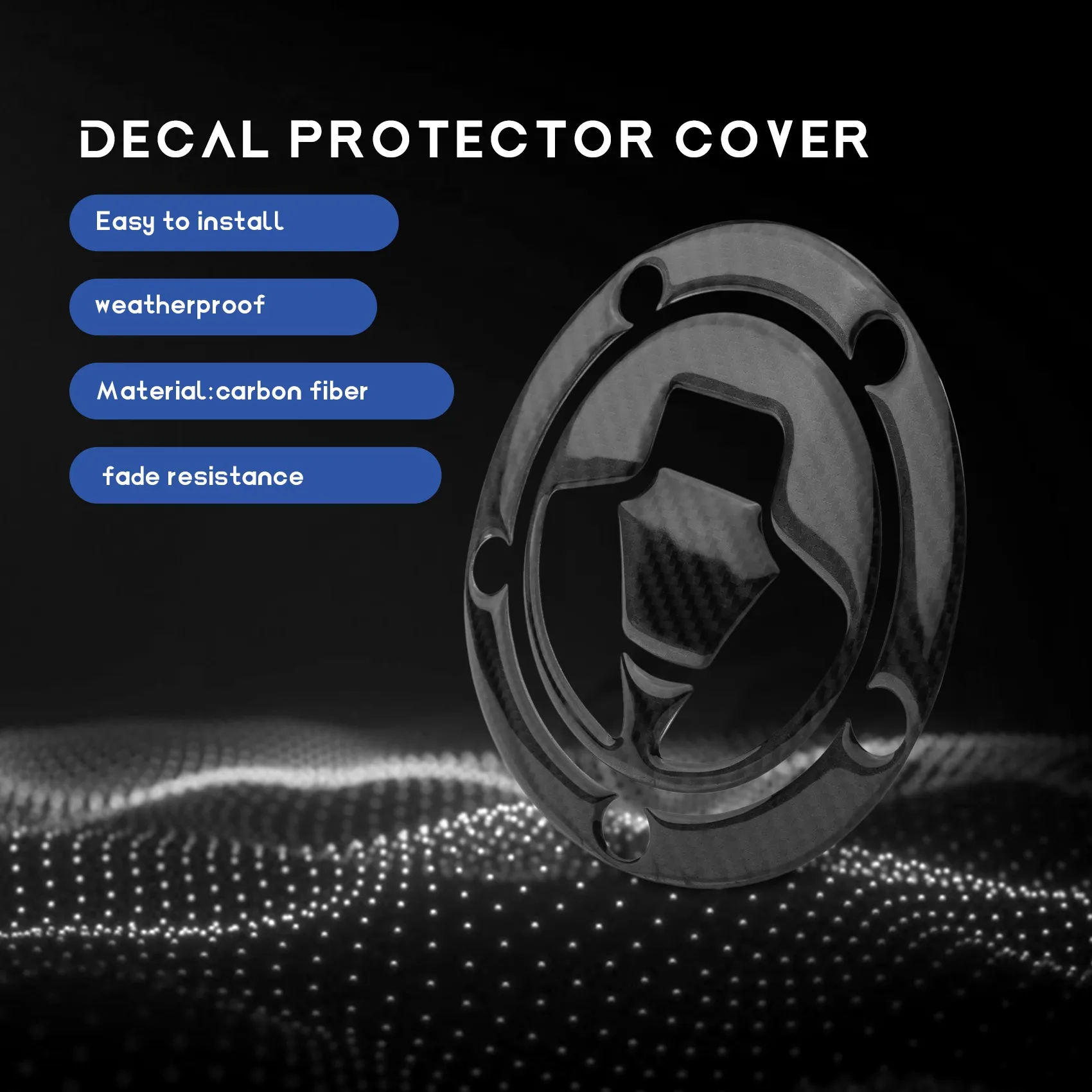 Carbon Fiber Fuel Gas Oil Cap Tank Pad Tankpad Protector Sticker for Ninja ZX6R ZX10R Z1000 Z1000SX Z800 Z750 Z650 ER6NJAS