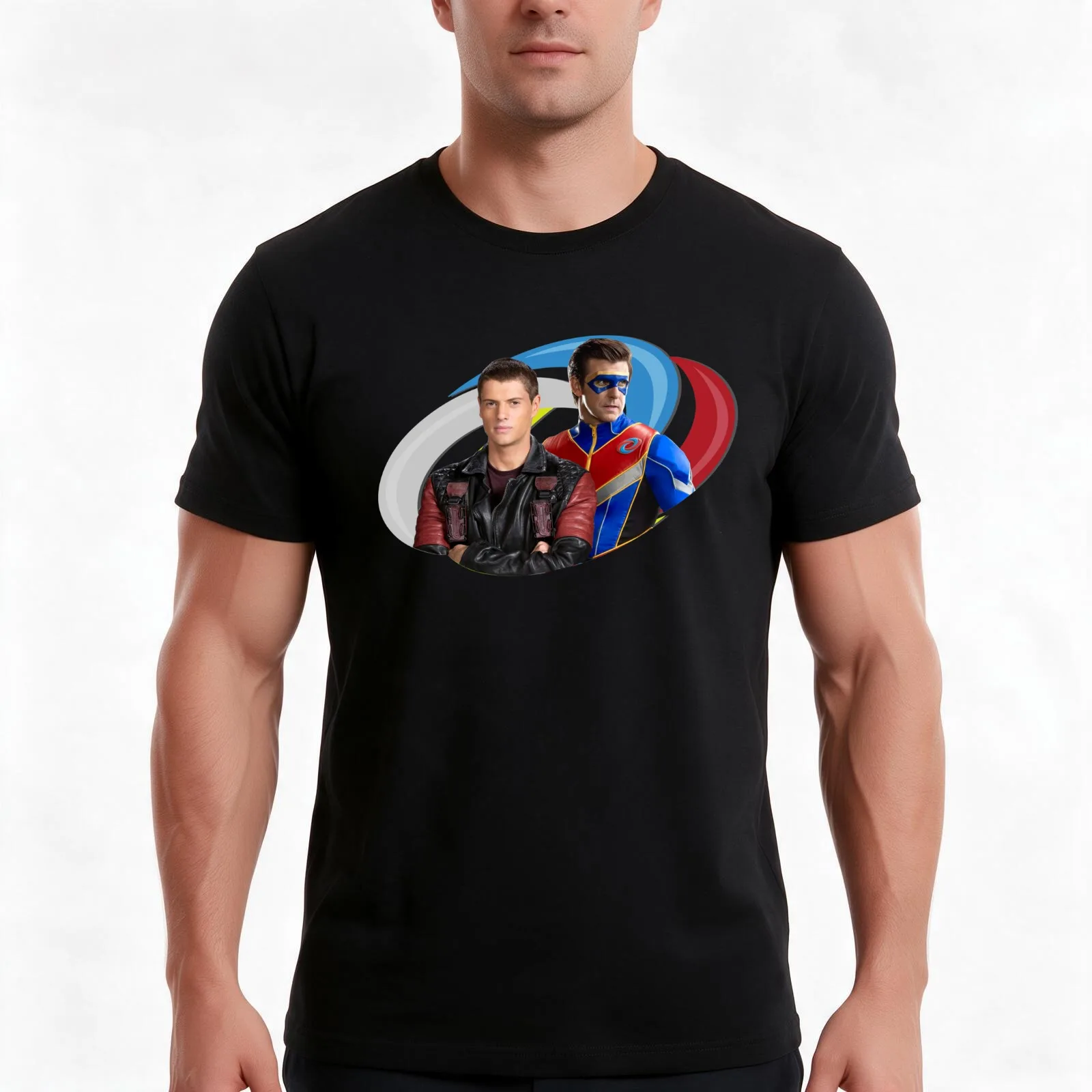 Danger Force Logo - Henry and Captain Man T-Shirt, Summer Casual Cotton Tee, Oversized Streetwear Tops, Vintage Graphic Print