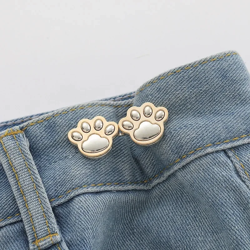 1 paar Jeans Knop Verstelbare Clips voor Broek Rokken Taille Spanner Gesp Drukknoop Richter Broek Pin Intrekbare Knop - afbeelding 1
