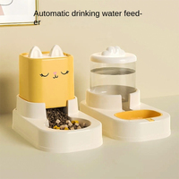 Universal Cartoon Pet Automatic Feeder Cat Bowl Large Capacity Dog Automatic Feeders Dog Grain Basin Water Bottle Pet Supplies