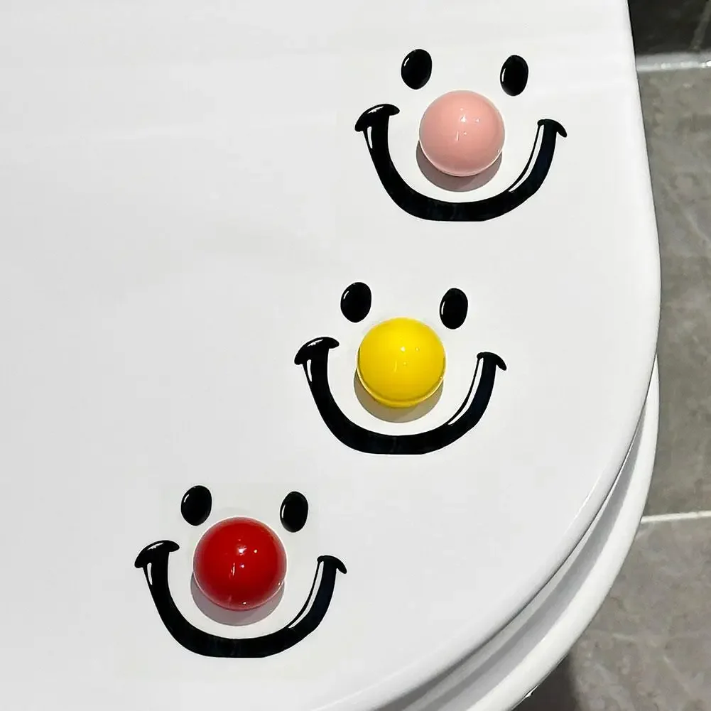 Smile Face Ball Toilet Lid Lifter Handheld Bathroom Seat Cover Opener Creative Decoration accessories