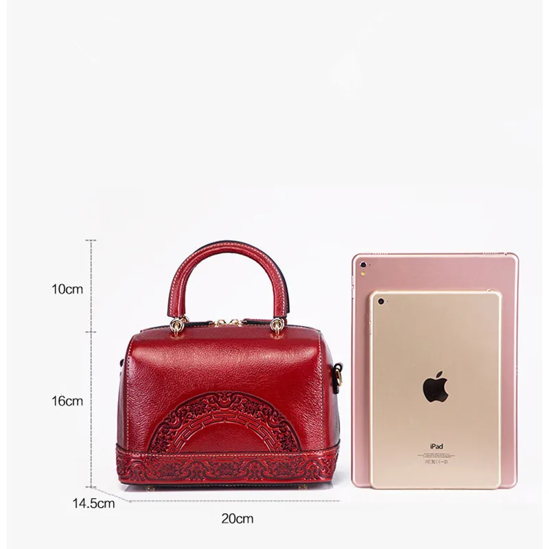 Luxury Fashion Women's Handbags New Wave Wild Female Genuine Leather Shoulder Messenger Bag Embossing Girl Small Crossbody Bags