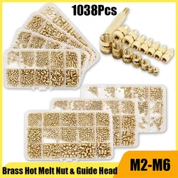 Brass Insert Nut Heat Set Soldering Iron Tip for 3d printer Plastic Case Soldering Copper Hot Melt Insert Nut M2 2.5 M3 M4 M5 M6