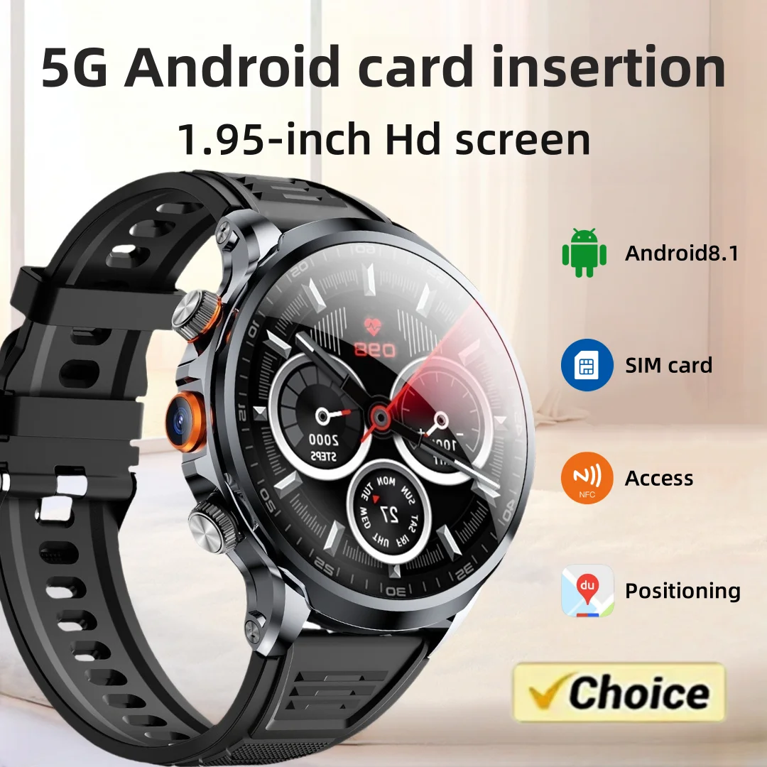 

New Android smartwatch 1.95-inch large screen 8GB+128GB 4G full network smartwatch Google Play WIFI GPS Sim card