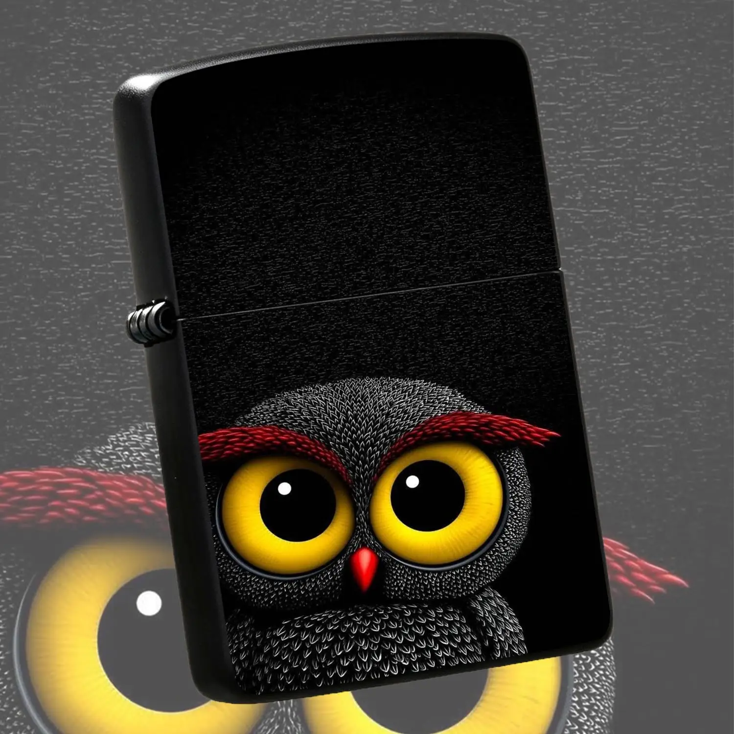 Creative Dark Style Cute Big-Eyed Owl Portable Lighter, Trendy Cool Atmospheric Daily Carry Item, Multi-scenario Practical Accessory, Unique Exquisite Heartwarming Small Gift For Friends And Hobb A Humorous And Interesting Lighter