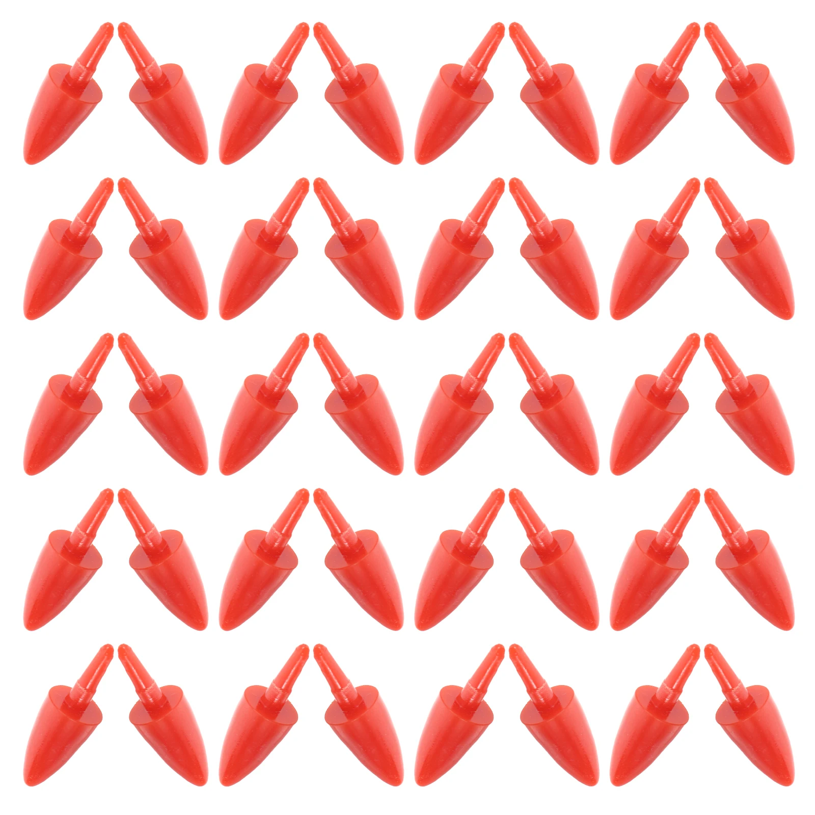 

100 Pcs Snowman Nose Toys Carrot Shaped DIY Crafts Accessories Red Orange Small Parts Supplies Winter Decor Material
