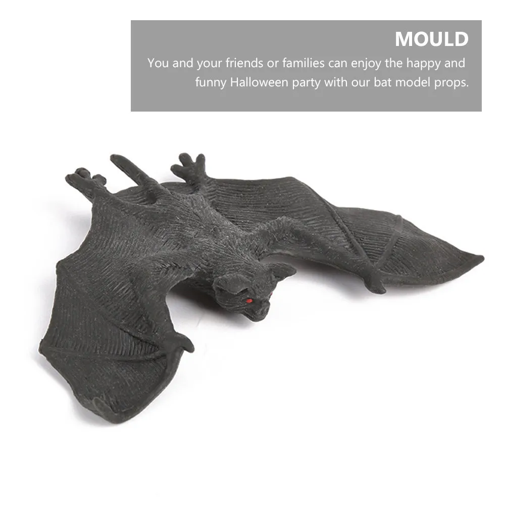 

4Pcs Simulation Bat Artificial Props Scary Prank Halloween Festival Decorations Haunted House Party Prank Props