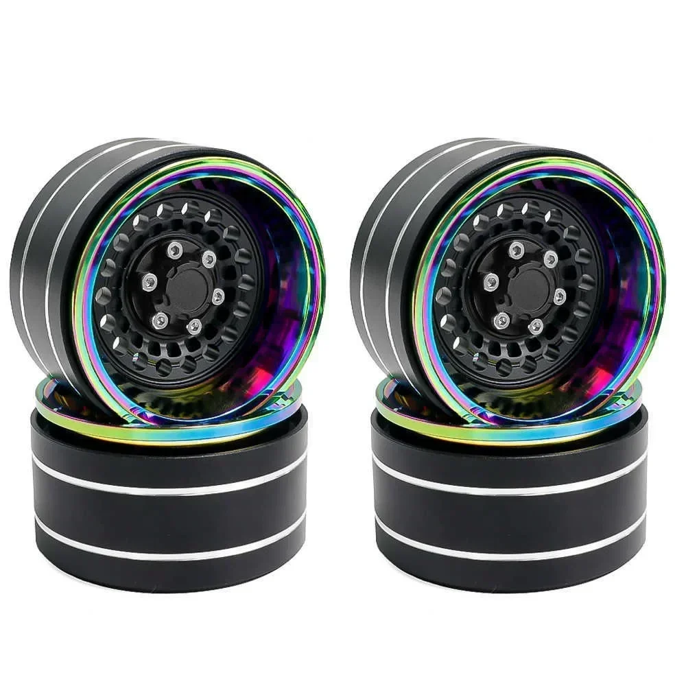 4 قطعة طبق عميق ثقيل للغاية وألومنيوم 1.9 بوصة حافة عجلة Beadlock لزاحف RC 1/10 SCX10 TRX4 VS4-10 Gen8 (rs) #4