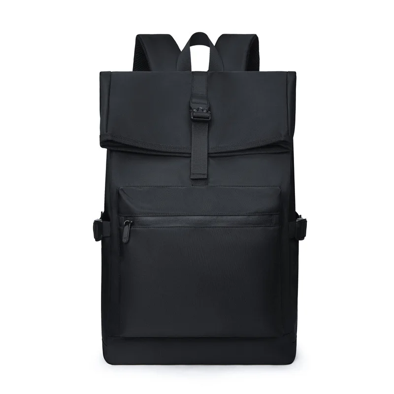 New Large Capacity Backpack Unisex Fashion Trend Outdoor Backpack Leisure Computer Bag Simple Solid Color Business Bag