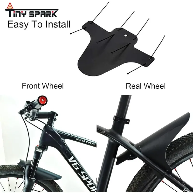 2 Pcs Adjustable Front and Rear Bike Fenders Compatible Mountain Bike Fat Bike Wheel Size Fenders - view 4