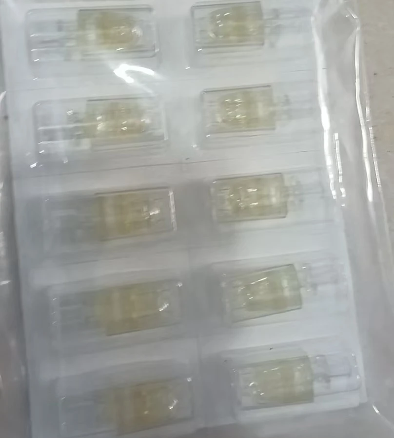 32G2.0mm 1.5mm 1.2mm Crystal Multi Needle 5-Pin Mesotherapy Needle for Scalp Hair Growth & Skin Rejuvenation & Connector Syringe