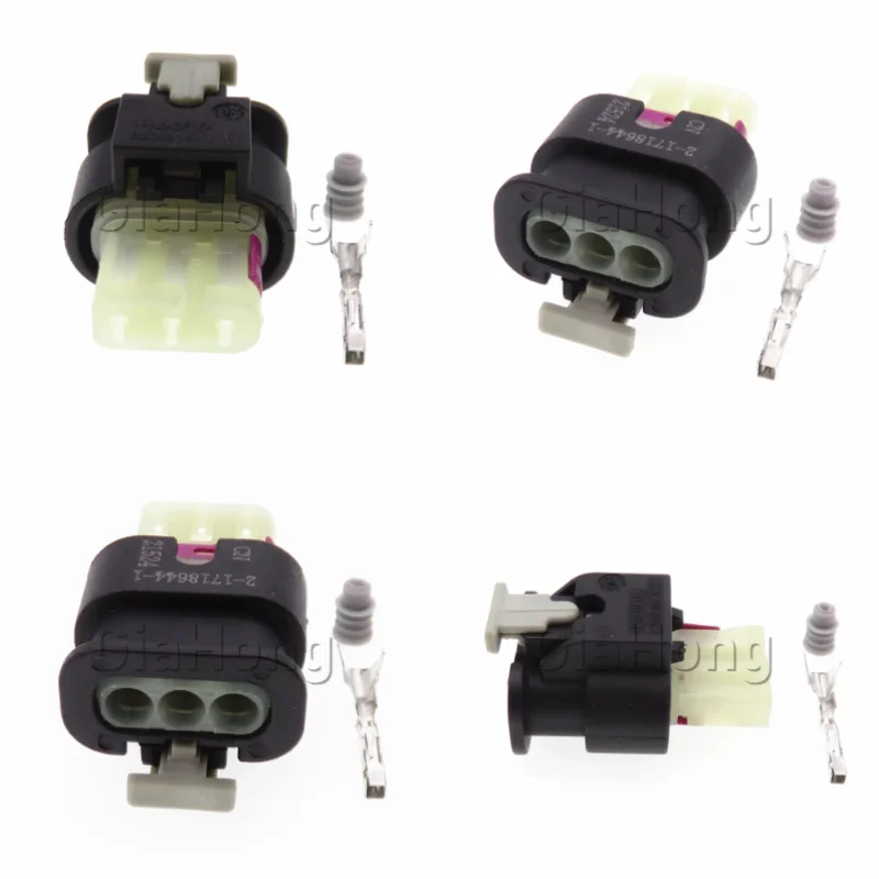 1 Set 3 Ways AC Assembly Auto Parts Automobile Sensor Electric Wiring Socket Car Sealed Plug For VW Audi 2-1718644-1 2208316-1