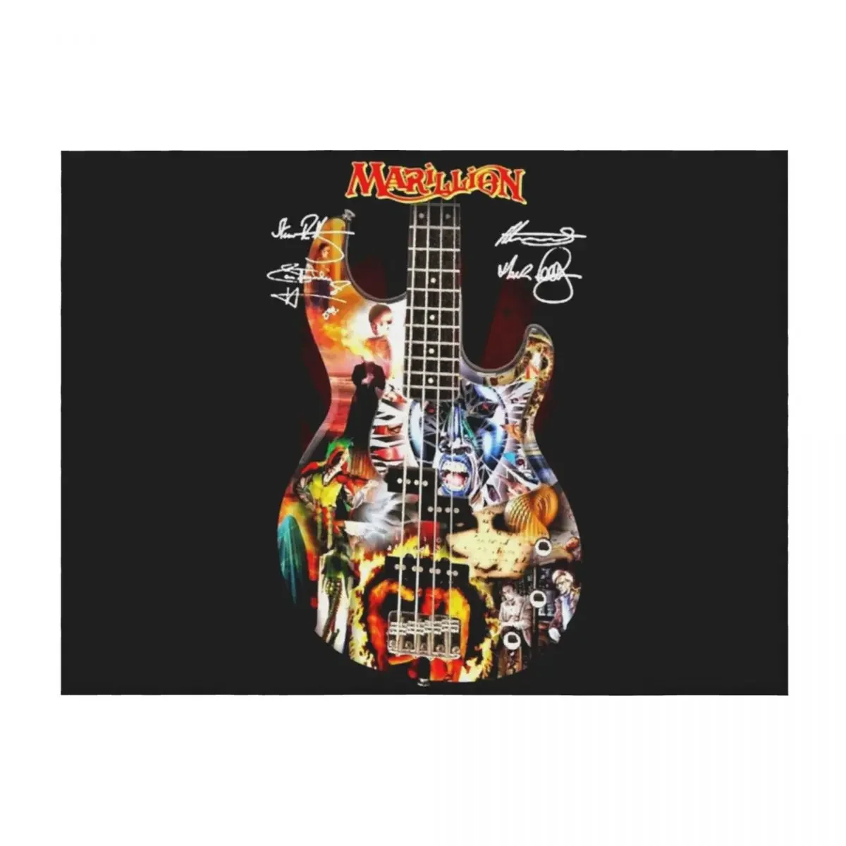 

Marillion guitar signatures Throw Blanket Plush Luxury St blankets and throws Beautifuls Blankets