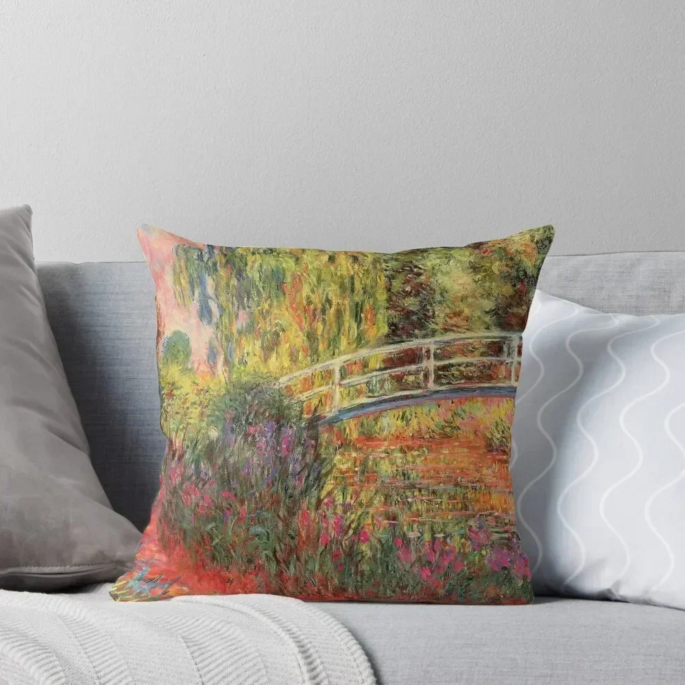 

Monet The Japanese Bridge (The Water-Lily Pond, Water Irises) Throw Pillow Decorative Sofa Cushions pillow pillowcase pillow