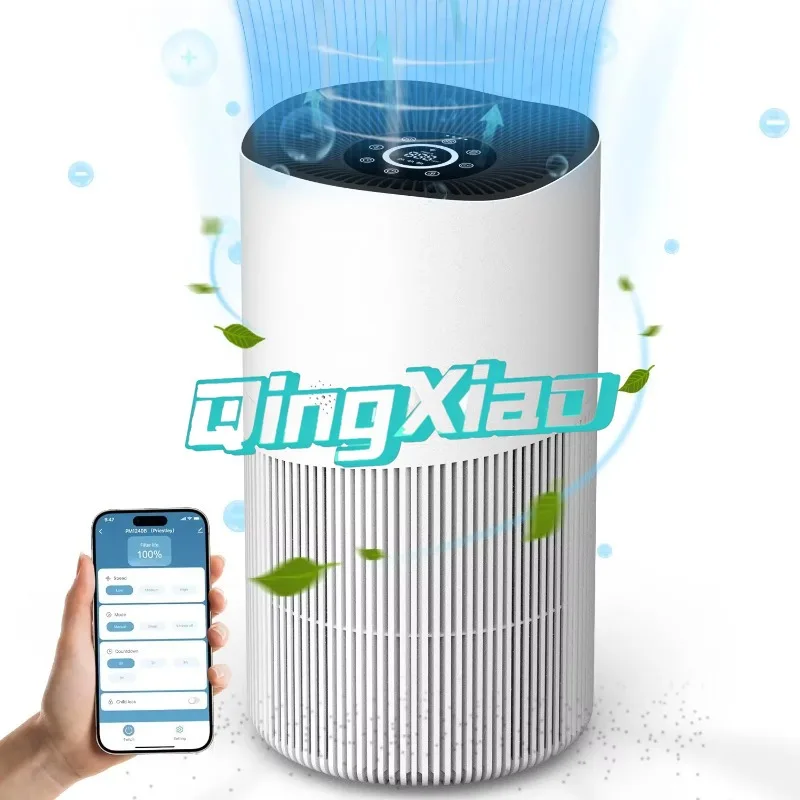 

Smart App Control Air Purifier Remove Smoke Odor Negative Ion Quiet Indoor Air Cleaner For Home Bedroom Gift Hepa Filter