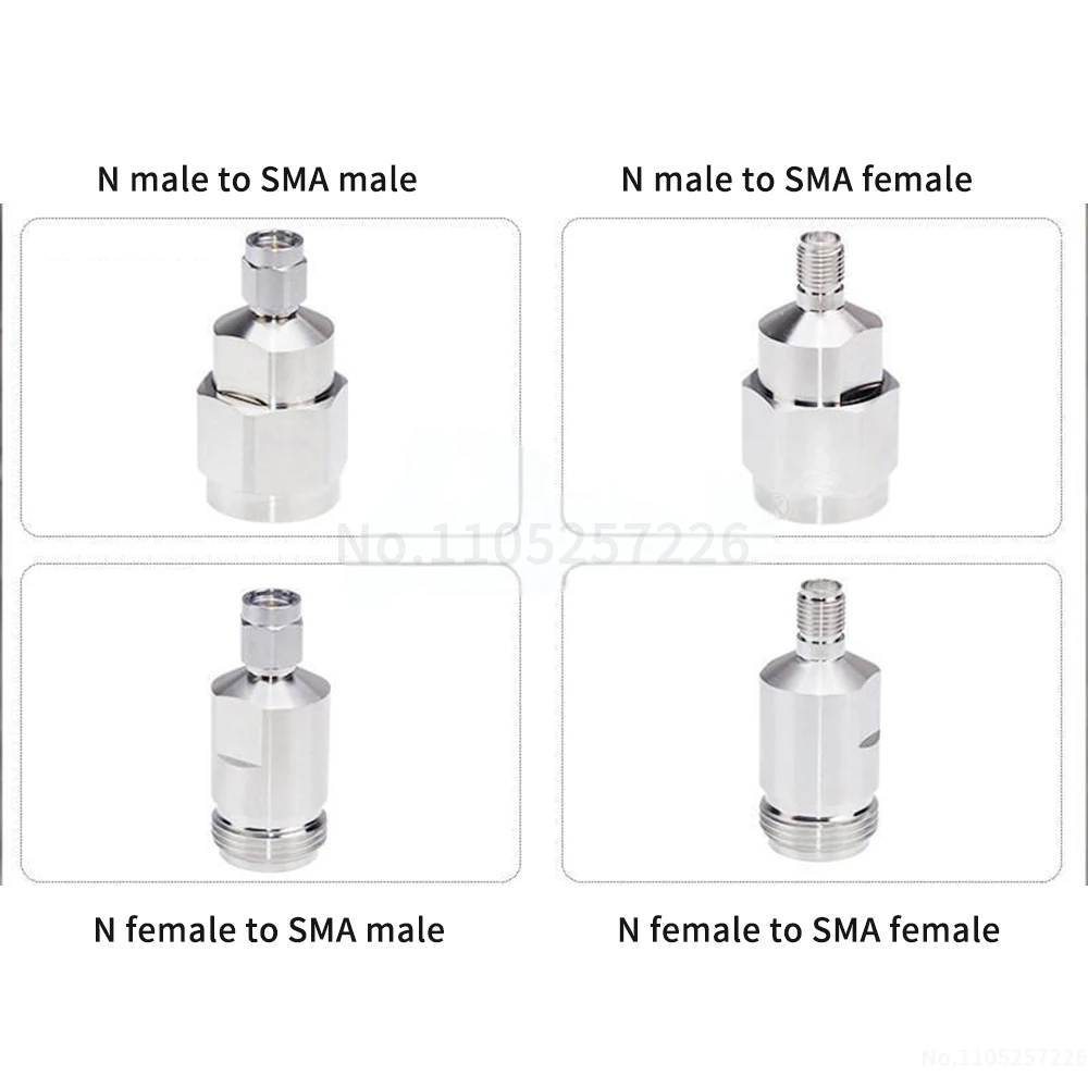 N-to-SMA Male Adapter High-Frequency Testing 18 GHz Network Divider Adapter N Male/Female to SMA Male/Female Connector (1 pcs)