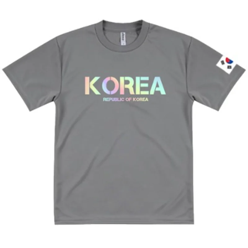 2022 NEW Unisex KOREA Laser Print Holographic Outdoor Casual Everyday Cotton Short Sleeve T-Shirt