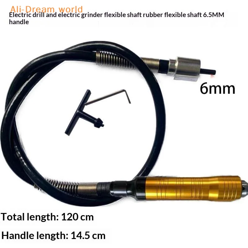 (Engraver Flexible Shaft 6mm Flex Shaft Handpiece Power Tool Electric Drill Handle Chuck Separate Mini Grinder Accessories)