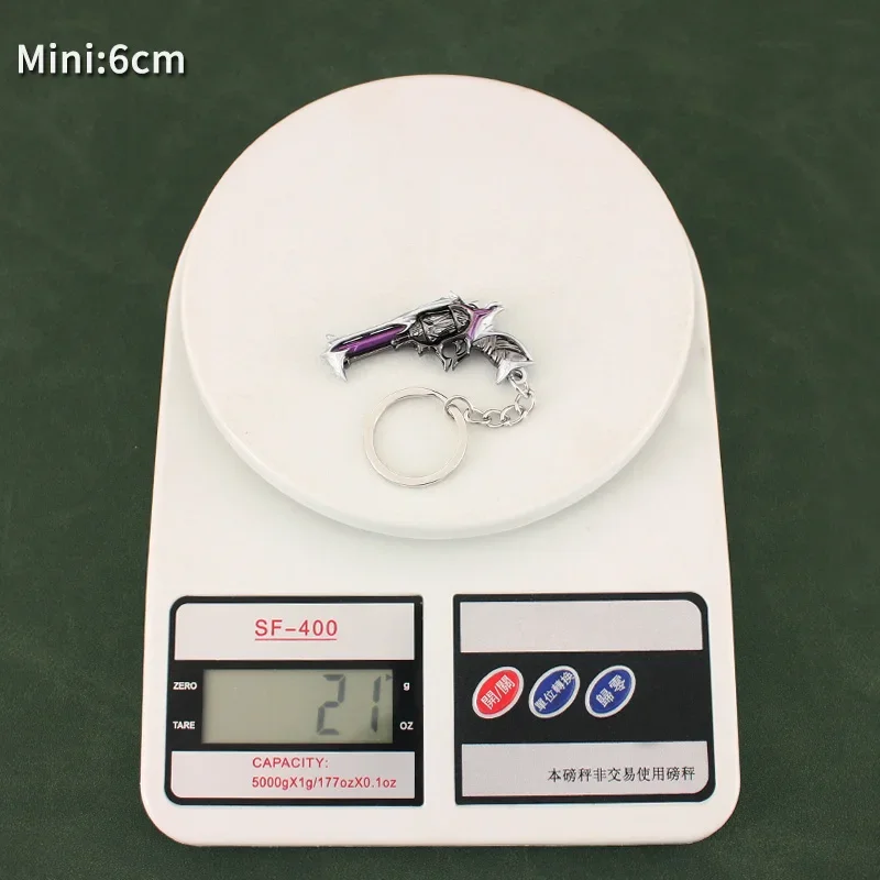 9 سنتيمتر/3.54in Valorant لعبة المحيط المفاتيح ريفر كاتانا سكين اغراق السكاكين الصغيرة سبائك معدنية بندقية نماذج قلادة للعب