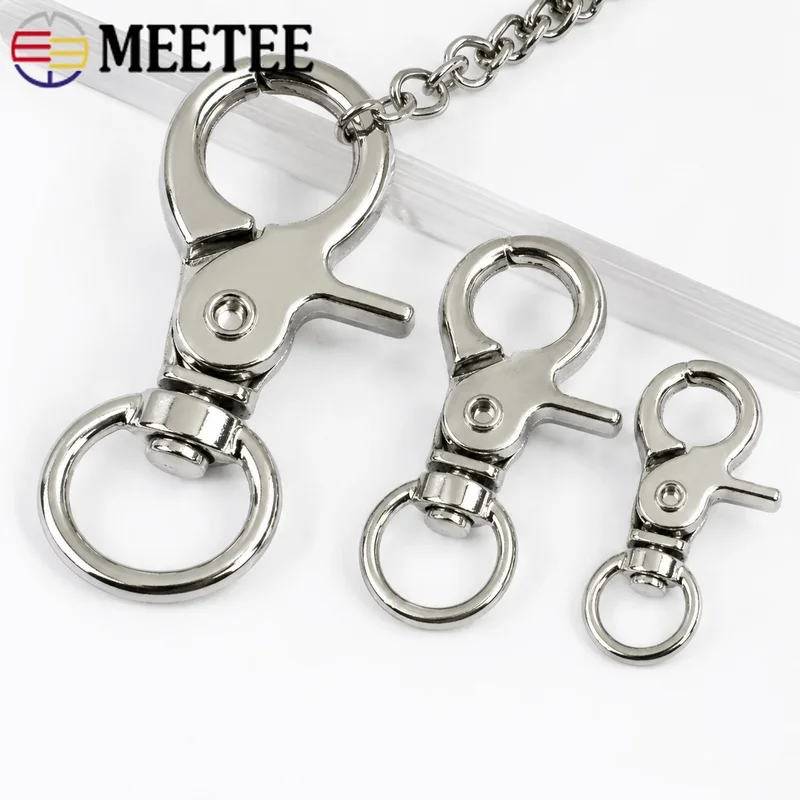 10/20Pcs 10/13/18mm Metal Rotating Lobster Clasp Spring Snap Hook for Bag Strap Keychain Leash Belt Hardware Clip Accessories